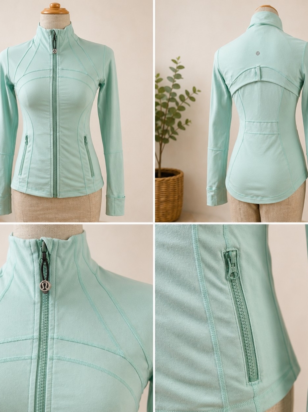lululemon athletica Mint Green Full‑Zip Define Style Jacket - Women . Size 6.